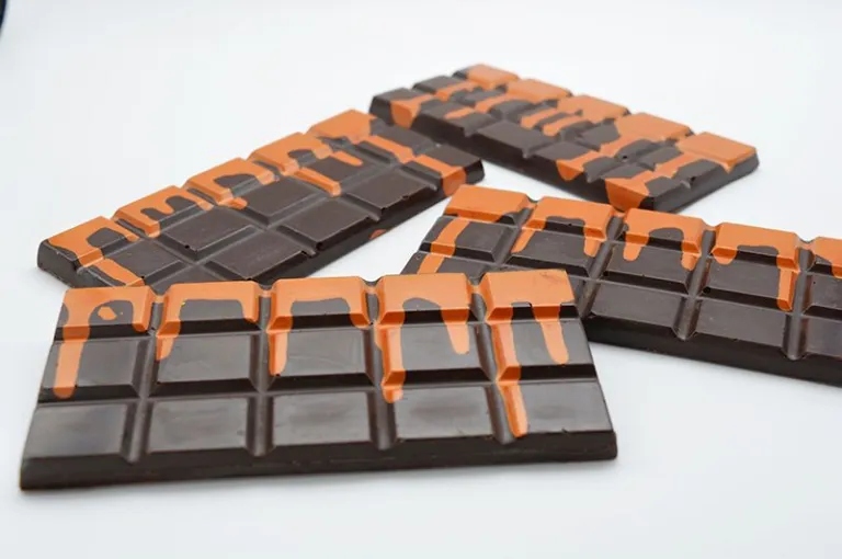 Orange Zest Vegan Drip Mushroom Chocolate Bar - Image 3
